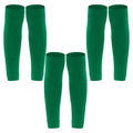 phnydreg 3 Pairs Leg Sleeve Shin Pre Cut Socks for Kids Youth Men Women Soccer Running Cycling - color: Green