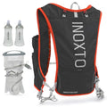 INOXTO Running Hydration Vest Backpack,Lightweight Insulated Pack with 1.5L Water Bladder Bag Daypack for Hiking Trail Running Cycling Race Marathon for Women Men - color: Dark gray orange