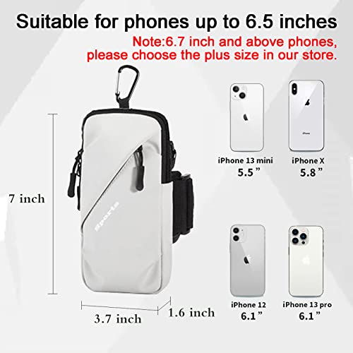 Prime Comfort Phone Holder, Small Crossbody Shoulder Holsters Bag with Arm Band, Fits iPhone and Android, Use for Running, Walking, Hiking & Biking (6.7 Inches, Grayish White) - color: Grayish white