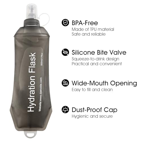 GUYI GYGYL Soft Flask, Collapsible Water Bottle for Sports, 250ml Grey - color: 250ml Grey