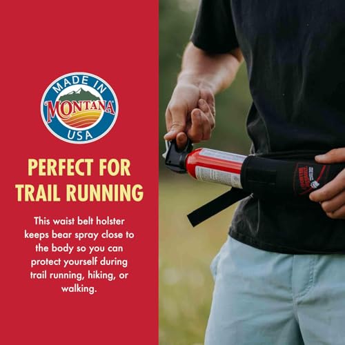 Counter Assault Waist Holster - Bear Spray Holster for Trail Runner - Water Bottle Holder - Outdoor Gear - Hiking & Running Essentials - size: Small/Medium (Pack of 1)