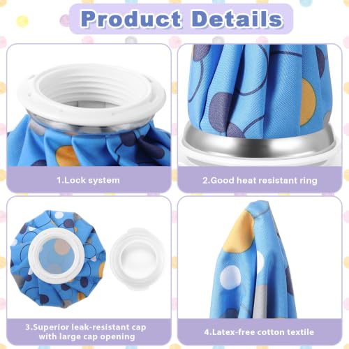 Honoson 4 Pack Reusable Ice Bag Hot Cold Bag Leakproof, Geometric Style - style: Geometric Style