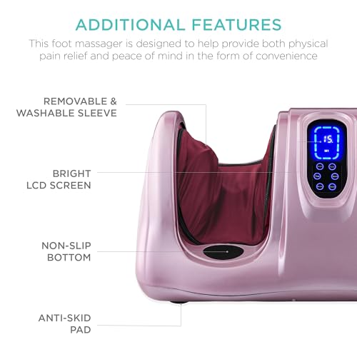 Best Choice Products Shiatsu Foot Massager with Remote Control, Rose - color: Rose