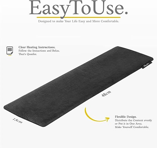 Microwavable Heating Pad, Lavender Scented Heat Pack, Black - color: Black