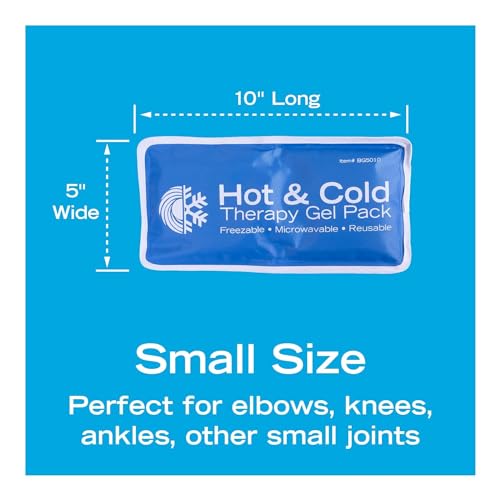 Roscoe Medical Gel Soft Flexible Ice Packs for Injuries, Reusable Freezer Hot and Cold Pack, Cold Compress & Cooling Gel Pad for Shoulder, Hip, Leg, Arm, Ankle & Foot Injury, 5 x 10 Inches, Small - size: Small, 5" x 10"