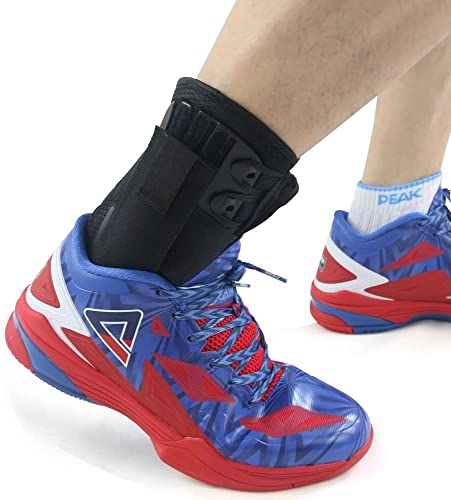 Kuangmi Ankle Brace Stabilizers Adjustable Ankle Support for Sports Protect, Sprained Ankle, Ligament Damage, Injury Recovery 1 Piece (L) - size: Large
