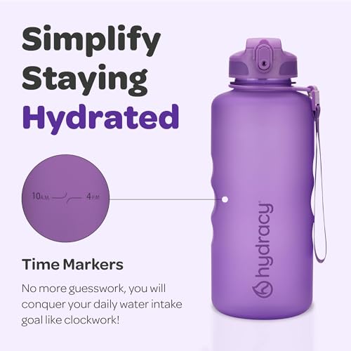 Hydracy 2L Large Water Bottle, Shatterproof, BPA Free Tritan Plastic, Leakproof, Zero Condensation, With Detachable Carry Strap, Spillproof Lid, Convenient Silicon Spout, Recommended for Gym, Yoga - color: Berry Blue, size: 64 oz