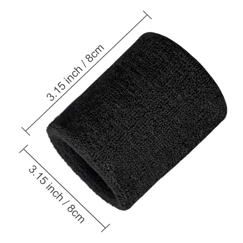 WILLBOND Wrist Sweatbands - color: Black