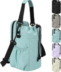 Water Bottle Holder with Strap, 32/40oz Insulation Water Bottle Carrier Bag with Phone Pocket, Water Bottle Sling Bag Crossbody Water Bottle Holder for Hiking Walking - color: Turquoise