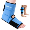 Comfpack Ankle Foot Ice Pack Wrap for Pain Relief with Segmented Design & Shin Splint Relief with Compression & Ice Pack for Injury Reusable Leg Ice Pack Wrap Around Calf