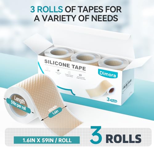 Dimora Silicone Tape 3 Rolls, 1.6 x 59 Inch Each - color: Beige-Silicone Tape 3 Rolls