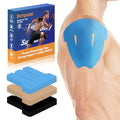 KTQUICK Precut Kinesiology Tape for Shoulders, 12 PCS, 20% Stronger, Blue - color: Blue, size: 12PCS