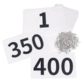 TRIWONDER Race Bibs Running Numbers with Safety Pins, Tyvek 4"x7" Large Numbers 1-500 for Marathon Runners Events Sports Games - color: Black&white [4"x7"] 1-400