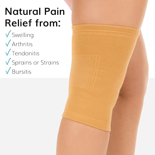 BraceAbility Elastic Slip-on Knee Sleeve | Flexible Fabric Knee Pain Compression Bandage for Stretchy, Lightweight & Comfortable Support - size: XXX-Large