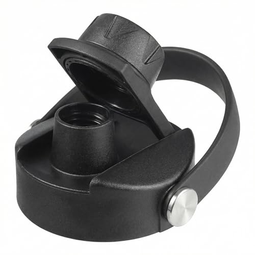 Lid for Hydro Flask 32 40 oz Wide Mouth, Replacement Lids Compatible with Hydro Flask Wide Mouth Water Bottle, Top Spout Lid with Handle, Wide Mouth Lid Chug Cap Accessories - color: Black - 1 Pack