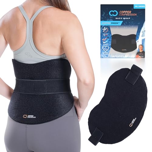 Copper Compression CopperFreeze™ Back & Stomach Wrap Hot & Cold Therapy Support for Pain, Muscle Soreness, Cramps, and Injury Recovery – 360° Copper Infused Relief for Lumbar, Lower Back, and Abdomen - style: Back and Stomach Wrap