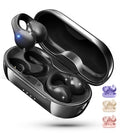 Kinglucky i21 Open Ear Clip On Earbuds Wireless Bluetooth Ear Clip Headphones with Mic,Noise Cancelling, Waterproof IPX4,for Small Ears,Perfect for Running,Sports,Glasses Wearers (Black) - color: Black