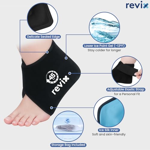 REVIX Ankle Ice Pack Wrap for Plantar Fasciitis, 45-Min Long Lasting Cold - style: 1 Pack