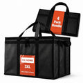 NZ home Insulated Food Delivery Bag, Grocery Cooler & Catering Tote - color: Black, size: 3XL