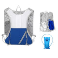 Running Vest for Women Men,Hydration Backpack with 2L Hydration Bladder,Lightweight Hydration Vest with Adjustable Straps&Pockets&Reflective Strip&Whistle,Water Backpack for Hiking Biking Marathon - color: White Blue