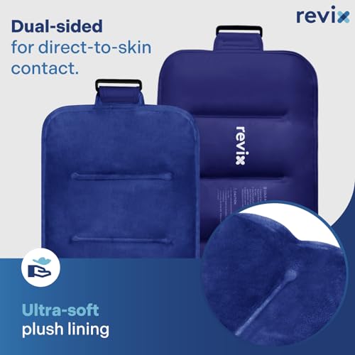 REVIX Ice Pack for Injuries Reusable Gel for Lower Back & Shoulder, Navy