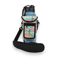 Drink Handlers Drink Carrier with Pocket Purse - Versatile Water Bottle Holder with Strap -Velcro Strap Fits Around 30-40oz Tumblers - Hawaiian Flamingo - color: Hawaiian Flamingo