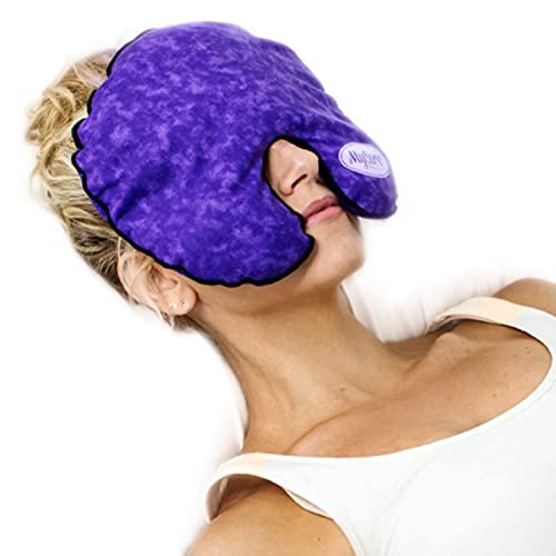 Hot & Cold Therapy Face Mask for Migraine, Sinus & Headache Relief (Purple) - color: Purple