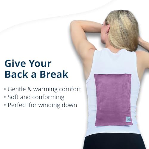 Microwave Heating Pad - Moist Heat Warm Compress for Back, Neck and Cramps - color: Moonlit Lilac