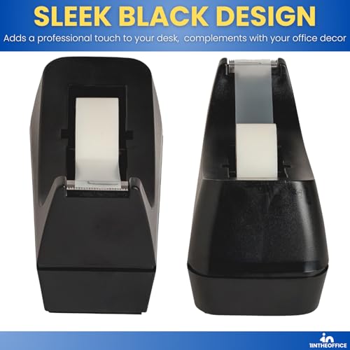 1InTheOffice Desk Tape Dispenser, Black 4 Pack (Desktop Tape Dispenser) - size: Tape Dispenser