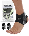 2-Pack Ankle Brace for Men & Women,Adjustable Lace up Ankles Sock,Basketball Ankle Stabilizer with Straps,Orthopedic Compression Sleeve for Plantar Fasciitis Relief,Tendonitis,Sprained(Gray) - color: Gray