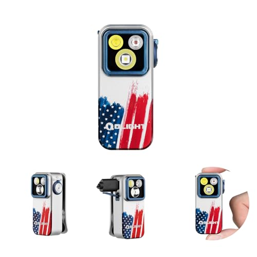 OLIGHT Oclip Pro Rechargeable EDC Clip-on Flashlight, Stars & Stripes - color: Stars & Stripes Edition
