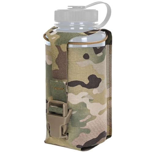 Water Bottle Pouch Molle,Water Bottle Holder with Quick Release Buckle for 32oz Water Bottle,Water Bottle Carrier for Backpack Belt Vest - color: CP