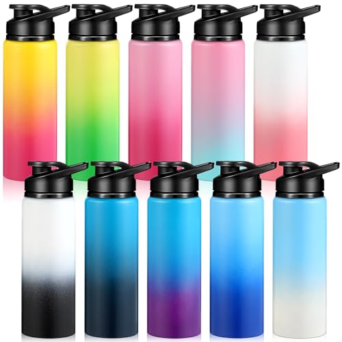 Mimorou 25oz Reusable Aluminum Water Bottles Bulk - color: Gradient Color