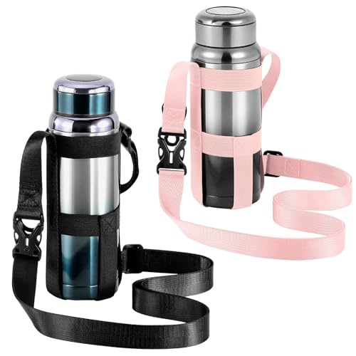 Nuovoware Water Bottle Holder With Strap, 2 Pack, 20-40 oz, Pink+Black - color: Pink+Black, size: 2 PCS