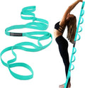 10 Loops Stretching Strap Yoga Strap Stretch Bands Physical Therapy for Exercise - color: Green