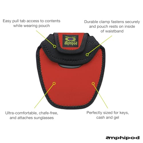 Amphipod Micropack LandSport Lock-On Pouch, Bounce-Free Storage - OS - color: Red