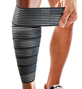 HiRui Calf Compression Wraps, 71" Adjustable Elastic Bandage Sleeves, Lower Leg Calf Support for Men & Women, Shin Splints Relief, Varicose Veins, Fitness, Running, Basketball, Soccer (1, Black) - color: Black