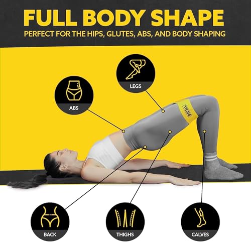 Fabric Resistance Bands for Working Out, 5-Band Set for Legs and Glutes - color: Medium Green