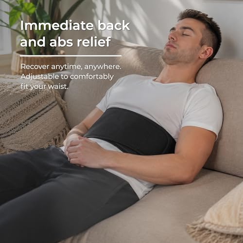Cryopak Cold and Hot Therapy Wrap, Black, Latex-Free, Non-Toxic, for Back, Abdomen, Hip, Sports Injury Prevention, Recovery (Back/Abdomen). kit Includes Flexible Gel Compress, Sleeve and Strap. - size: back/abdomen
