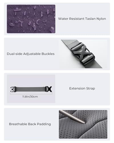 2.5L Fanny Pack for Women Men, RFID Blocking Crossbody Belt Bag, Purple - color: Purple