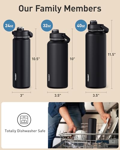 TOURIT 24 oz Insulated Stainless Steel Water Bottle, Blue Voilet - color: Blue Voilet, size: 24 Ounces