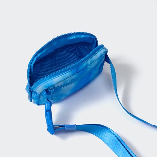 Pander Nylon Fanny Pack for Women, Two-Way Zipper Crossbody Bag - color: Cloud Blue