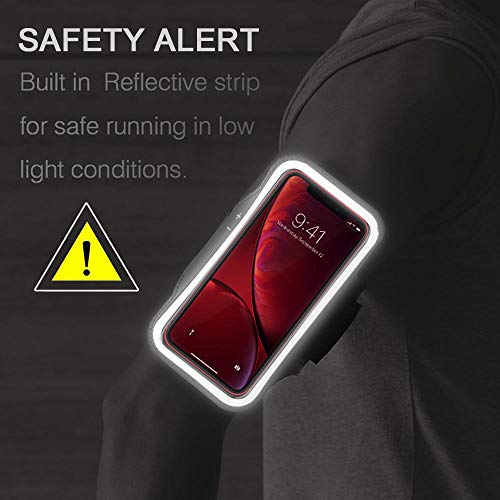 Running Armband for iPhone 17 16 15 14 13 12 Pro (Rose) - color: Rose