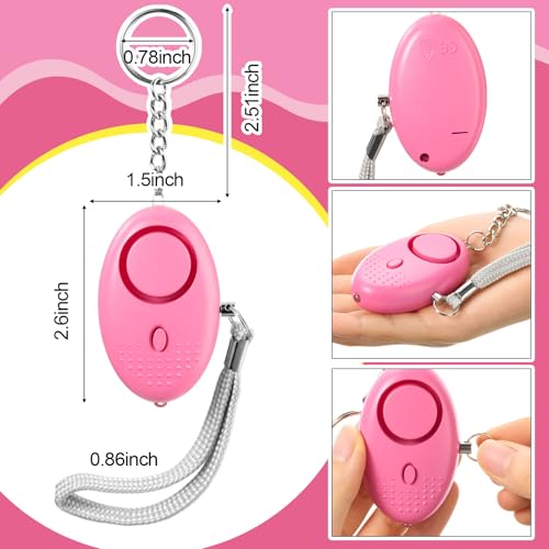 Kanayu 76 Pcs Personal Alarm Bulk 130DB Safe Sound Emergency Safety Self Defense Security Alert Keychain with Led Light Personal Protection Alarm for Women Girls Kids Elderly (Pink Color) - color: Pink Colors