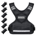 Feyachi Adjustable Weighted Vest, 3-32lb Vest with 6 Ironsand weights - color: Black, size: 3-12 lbs