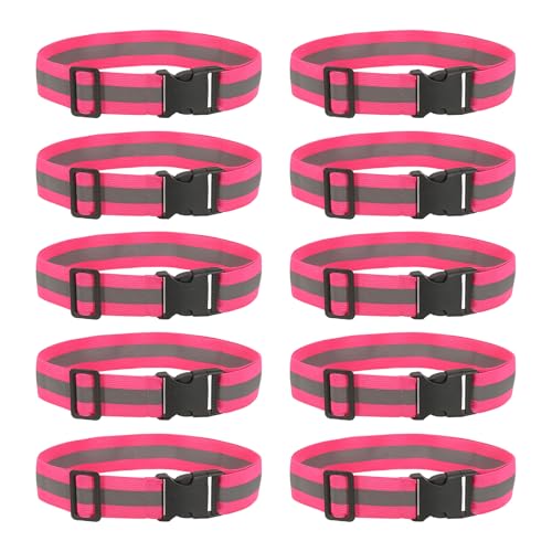 Reflective Safety Belt Adjustable - color: Rose Red