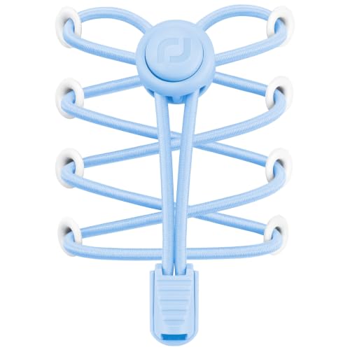 RJ-Sport Tieless Elastic Shoe Laces for Adults and Kids - color: Number 017 - Baby Blue