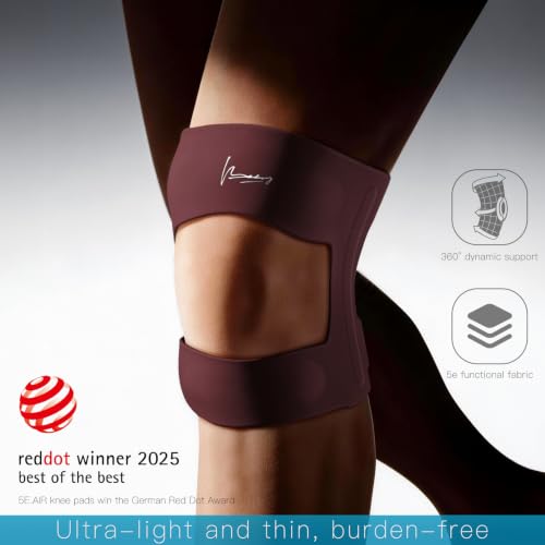 Knee Brace For Women, Ultra-Thin, Breathable, Patella Support - color: Coffee