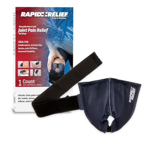 Rapid Relief Reusable Hot or Cold Joint Pain Relief Gel Wrap for Knee Elbow