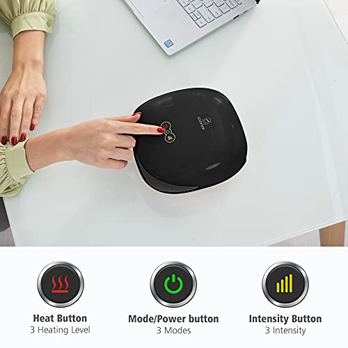 COMFIER Wireless Hand Massager with Heat -3 Levels Compression & Heating,Rechargeable Hand Massager Machine for Carpal Tunnel,【2026】Fathers Day Gift for Men(Black) - color: Black